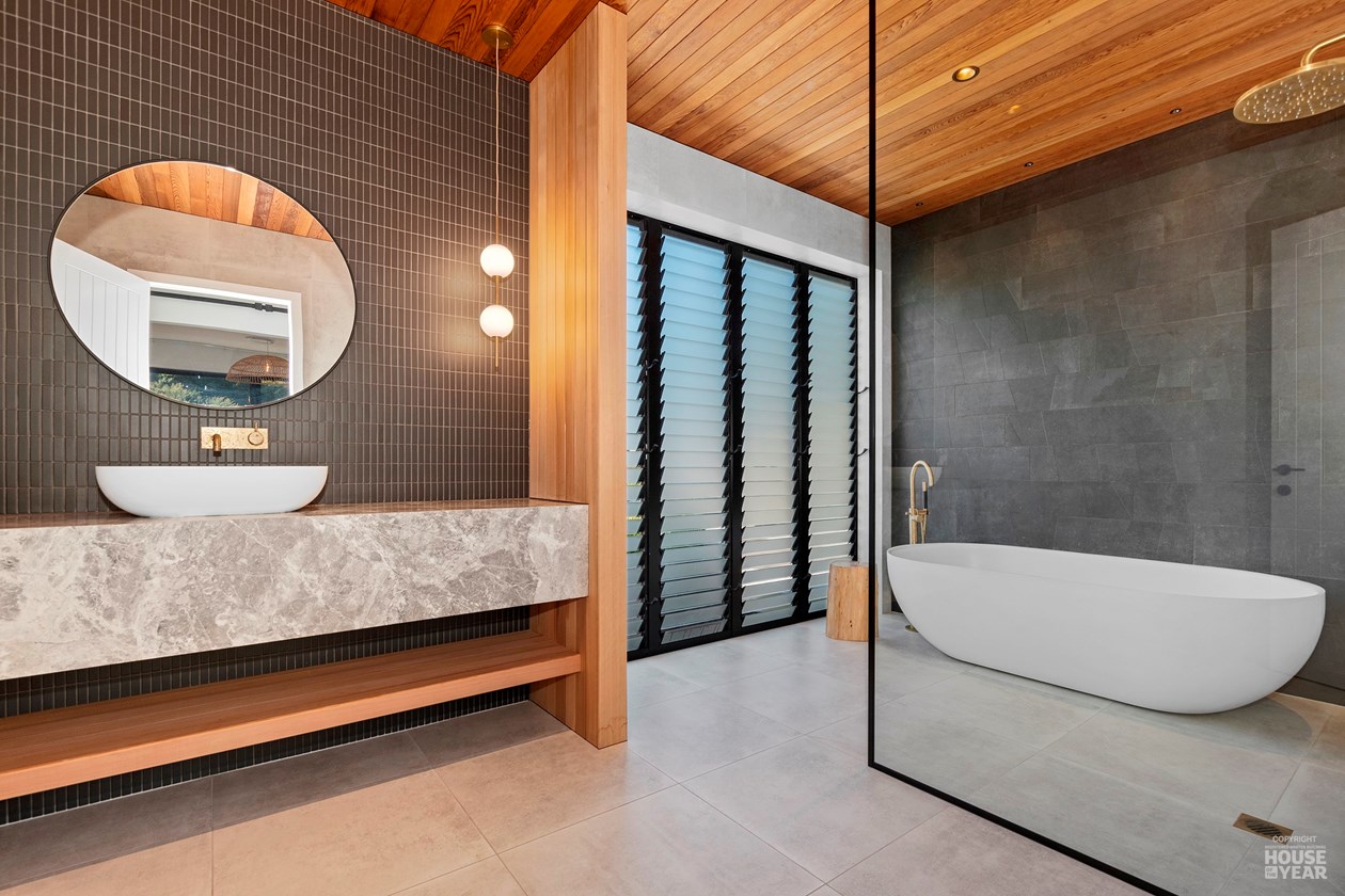 Bathroom stone vanity installation