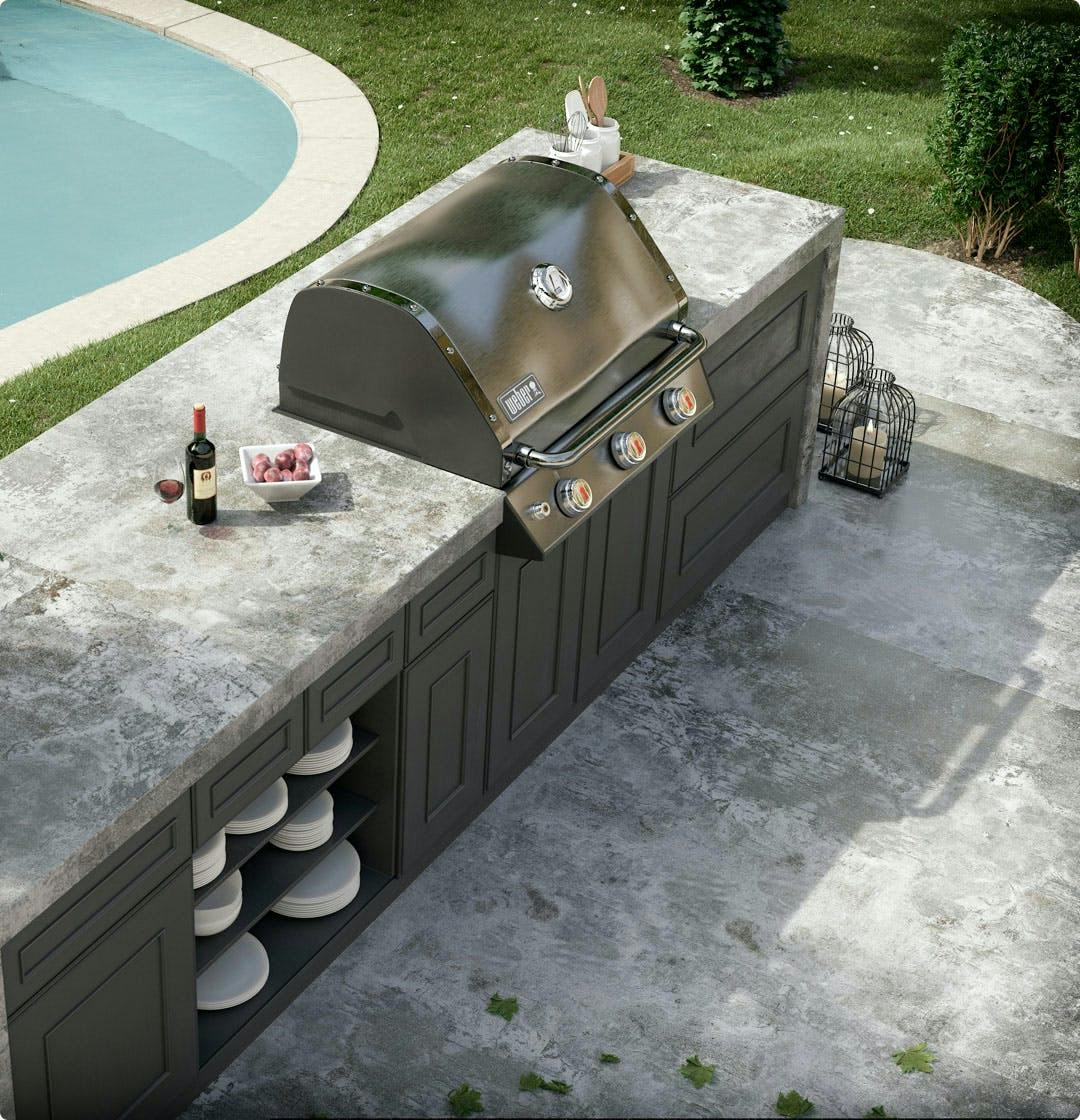 Outdoor stone countertop Dekton