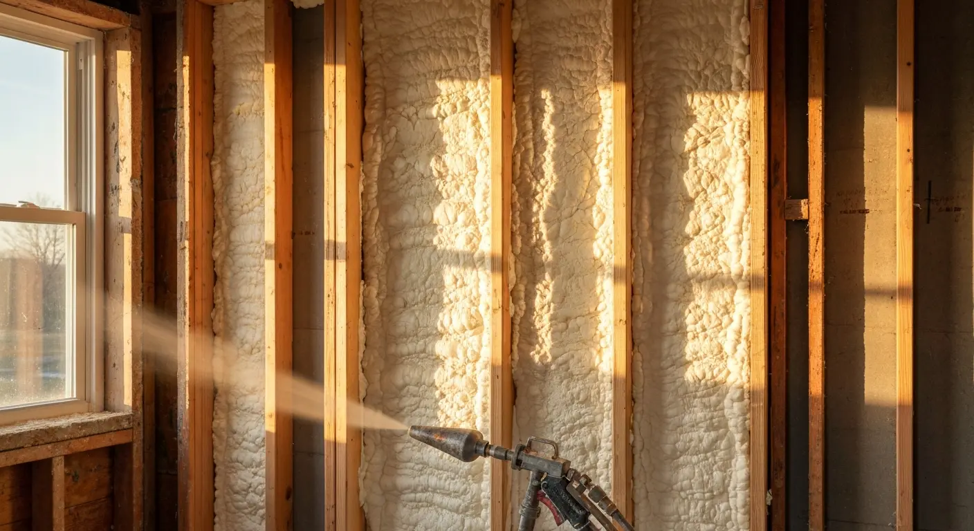 Open-cell foam installation