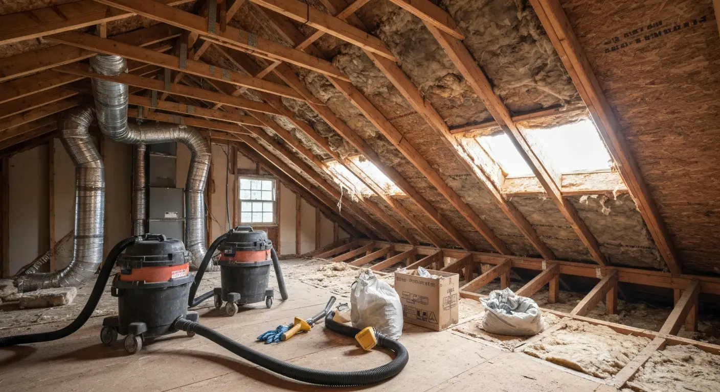 Old insulation removal and haul-away