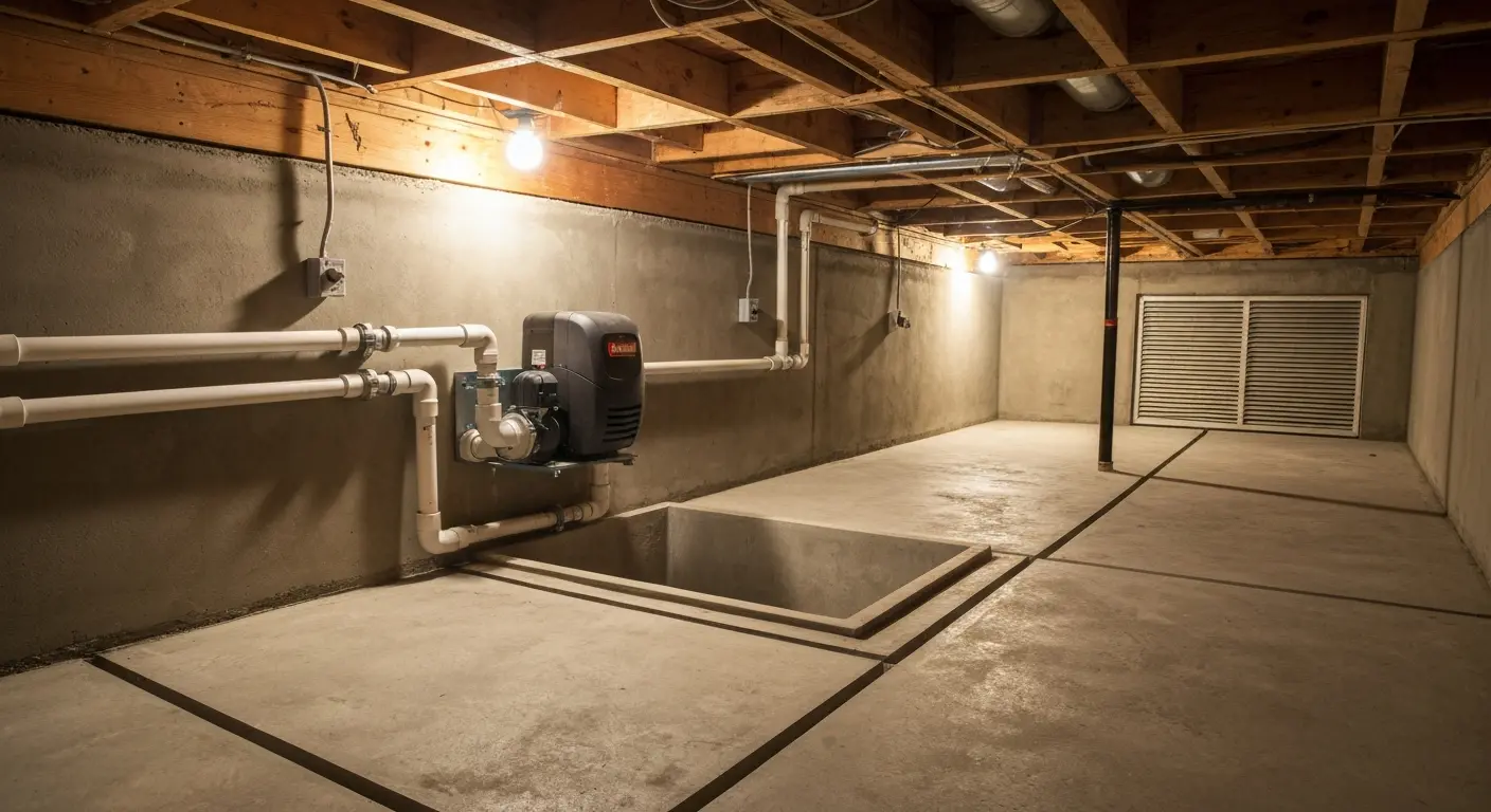 Sump pump installation