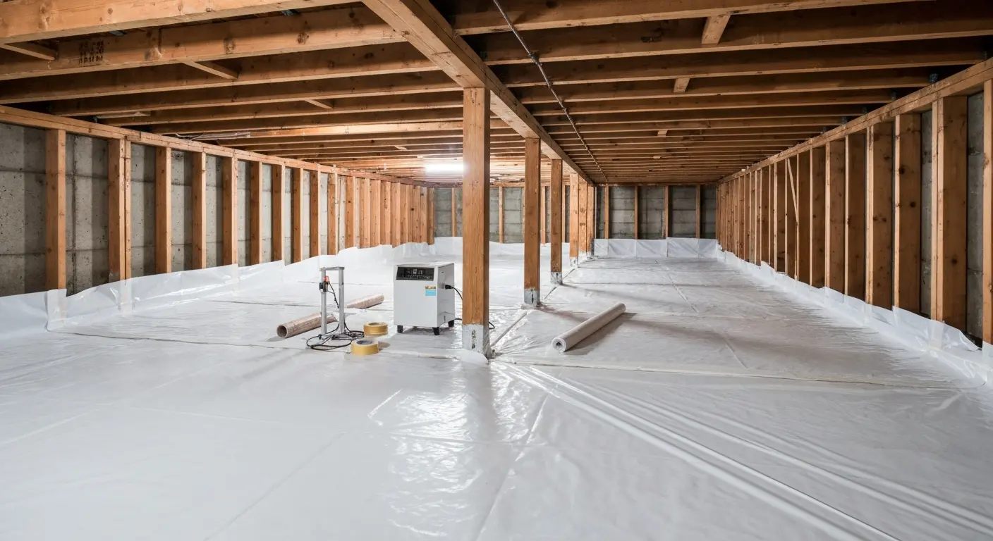 Complete crawl space encapsulation