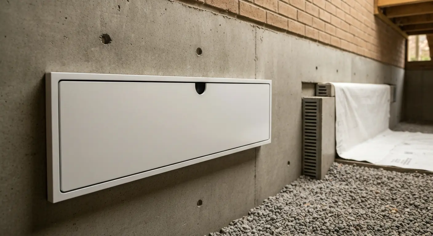 Sealed crawl space vent cover