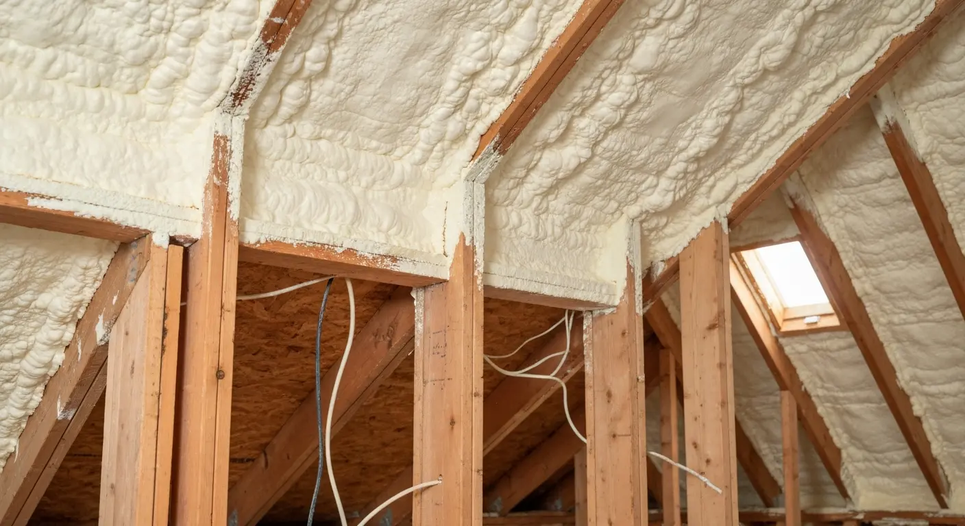 Closed-cell spray foam application