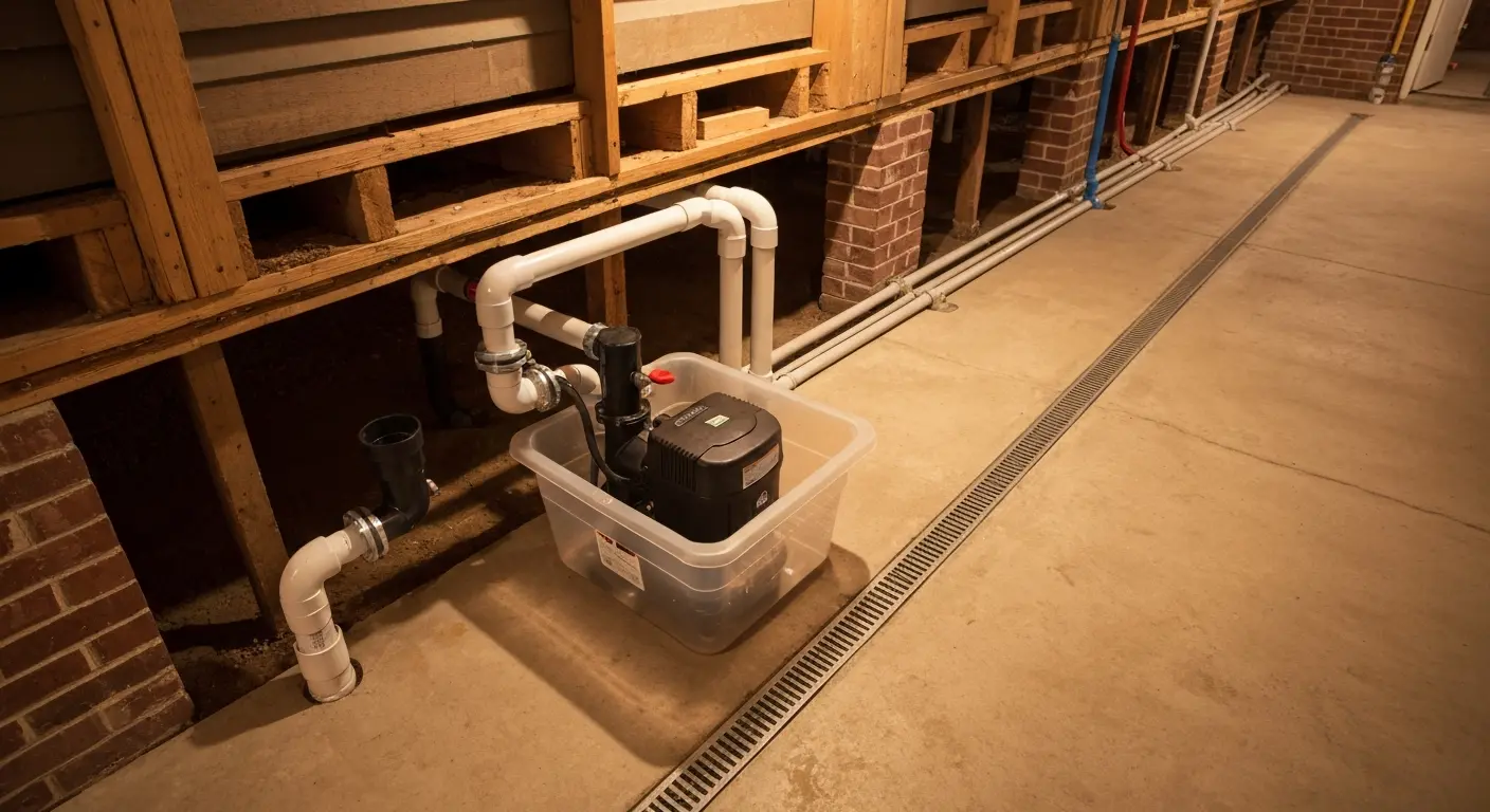Sump pump and drainage system