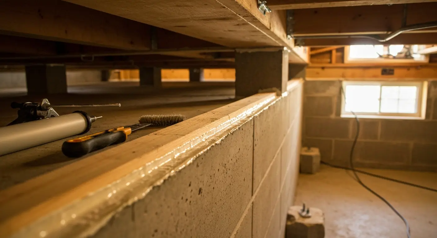 Sealed rim joist in Vienna home