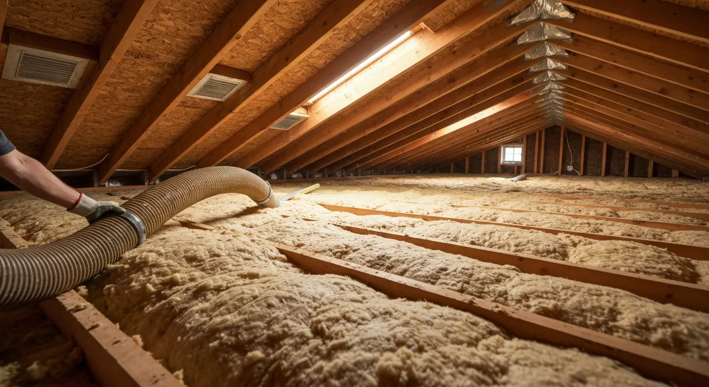 Blown-in cellulose insulation