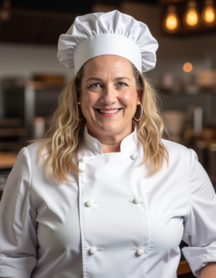 Mama Lacey hand-stretching pizza dough on a flour-dusted wooden board