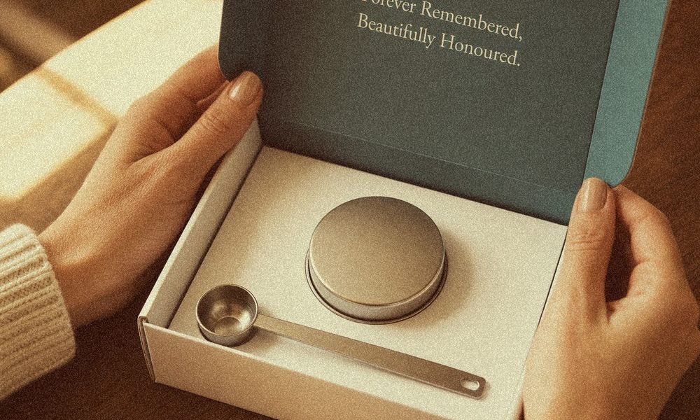 Hands opening the Ossu welcome kit