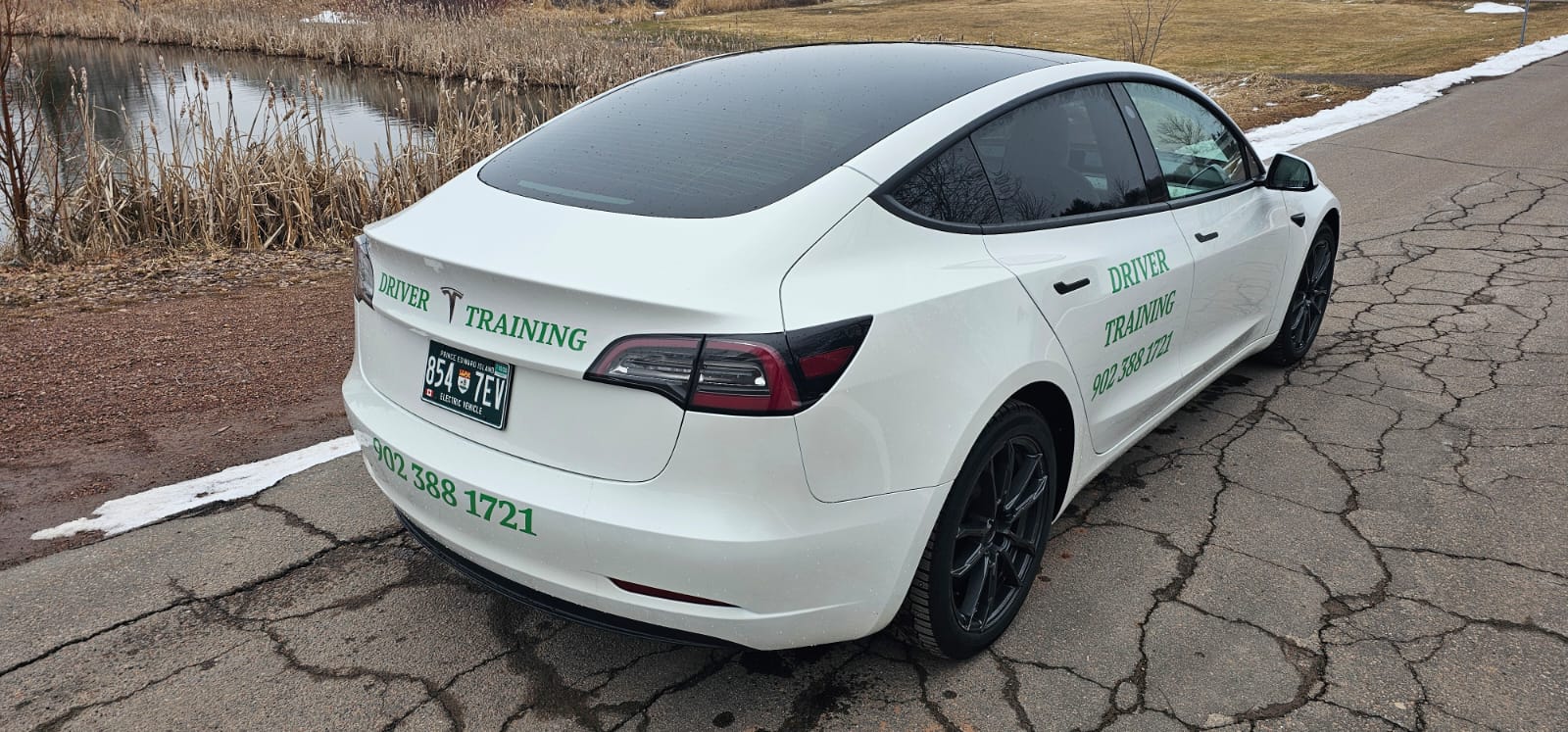 Driving lessons in Charlottetown, PEI — one-on-one instruction in a Tesla