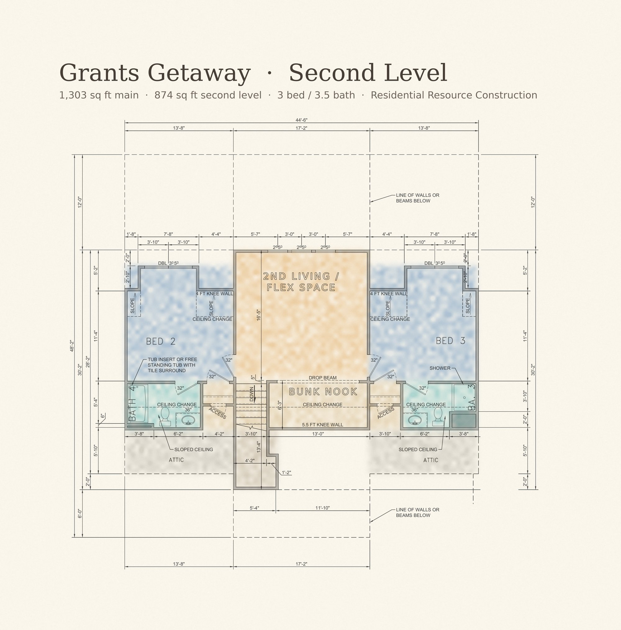 Second level floor plan