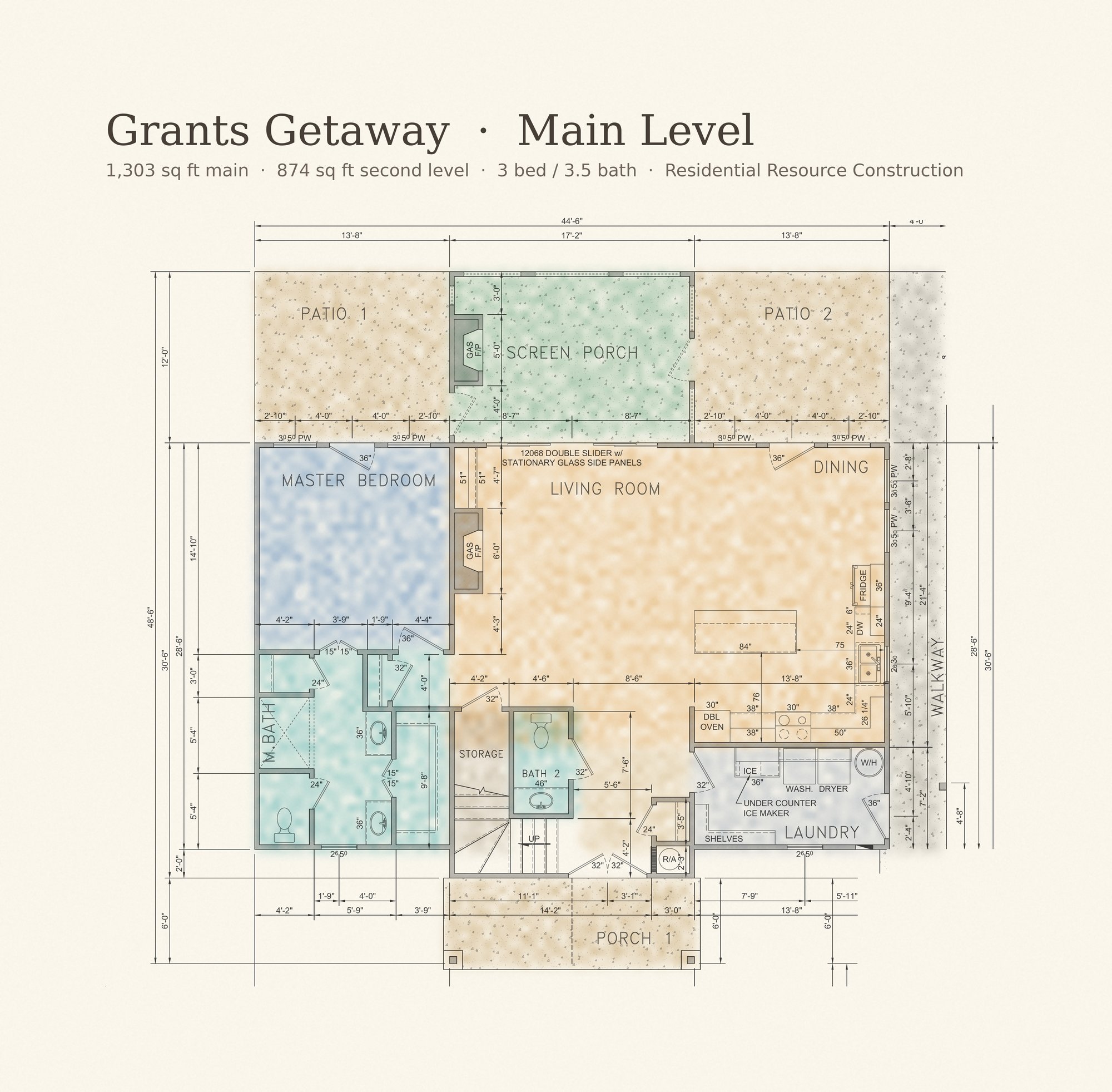 Main level floor plan