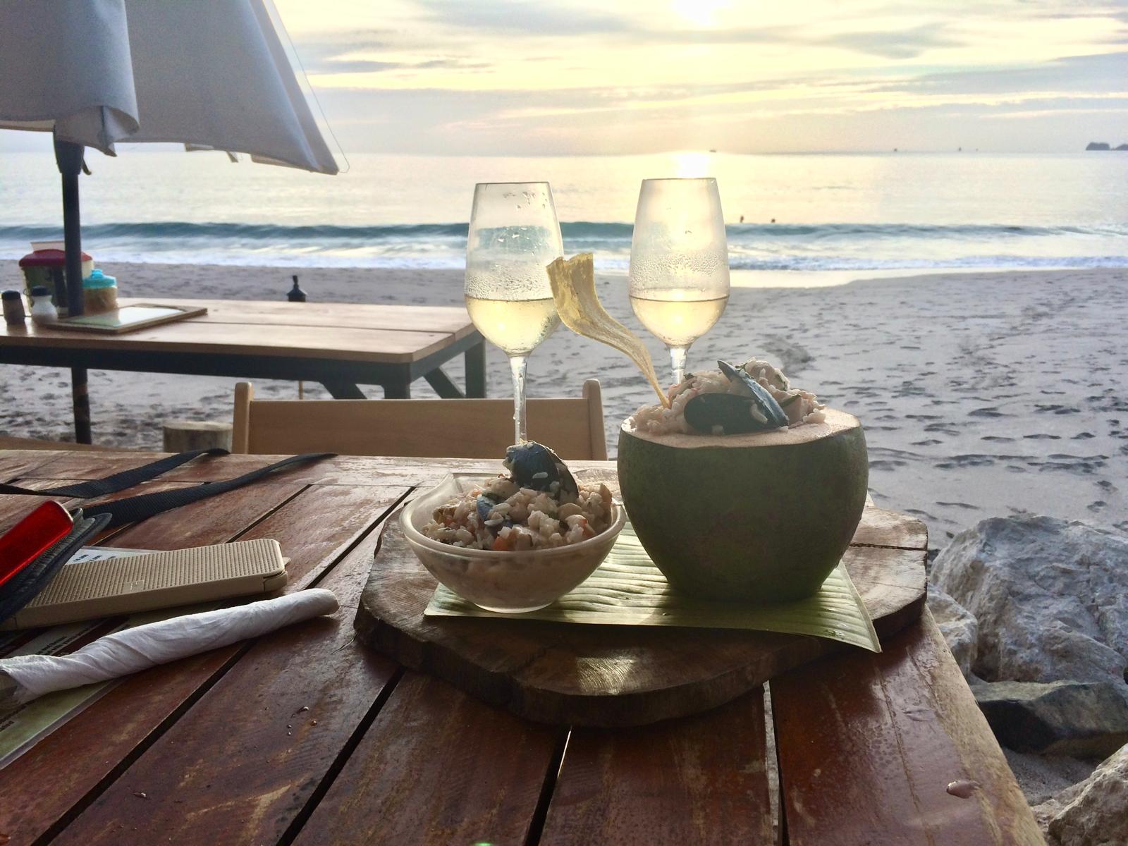 A ceviche near Flamingo beach A ceviche near Flamingo beach