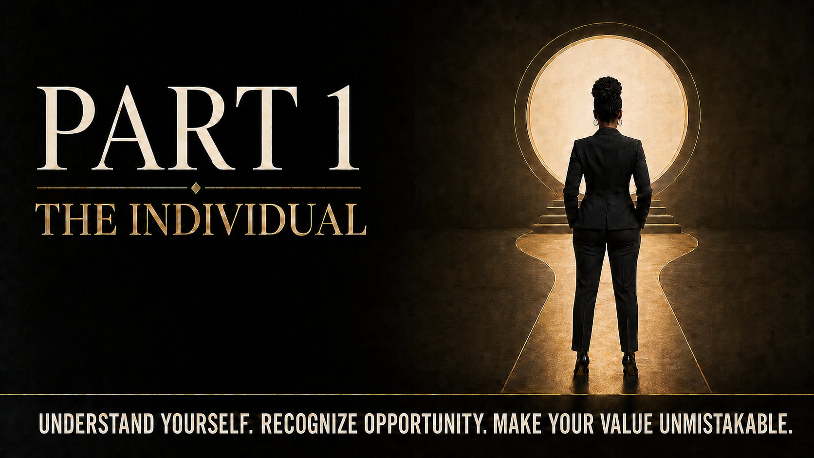 Part 1 — The Individual. Understand yourself. Recognize opportunity. Make your value unmistakable.