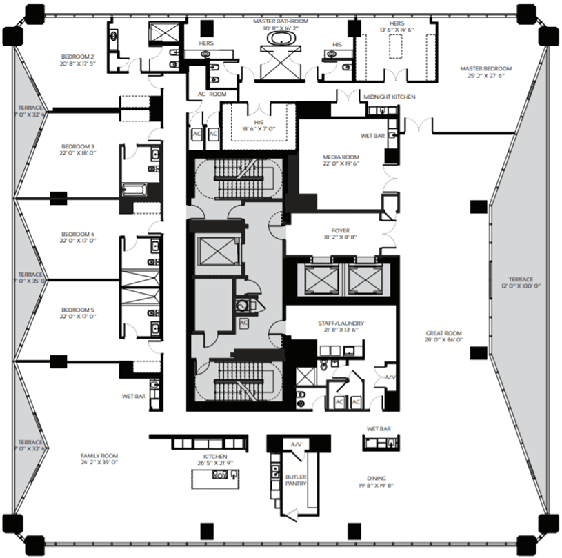 The Ritz - Carlton Residences 2 Floor Plans