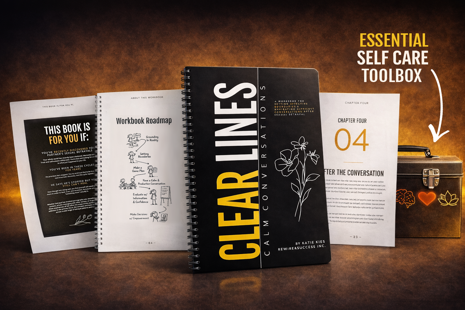 Clear Lines workbook and self care toolbox