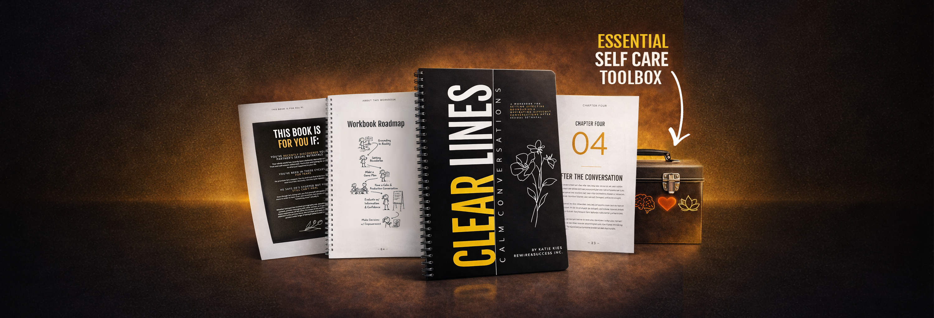 Clear Lines workbook and self care toolbox