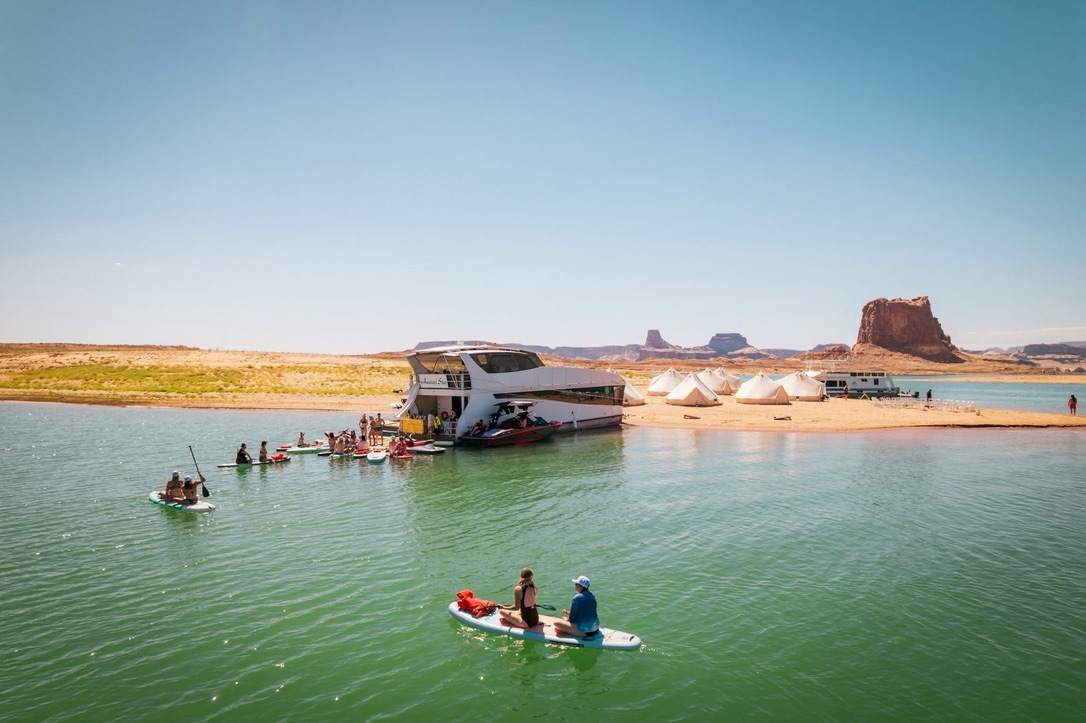 Paddleboarding on the lake