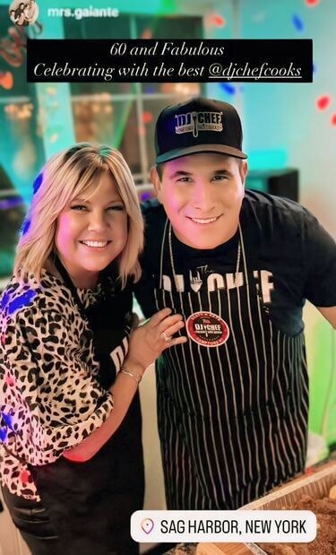 DJ CHEF with a guest at a 60th birthday celebration