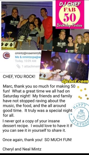 A DJ CHEF birthday celebration and original guest review