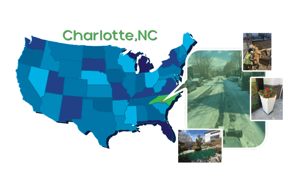 Map of Emmanuel Estrada's Landscaping coverage area in Charlotte, NC