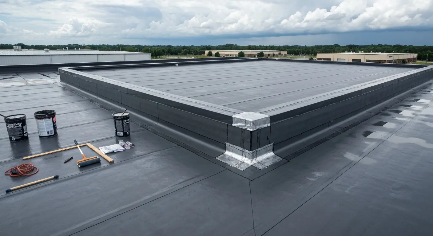 Roof waterproofing membrane installation