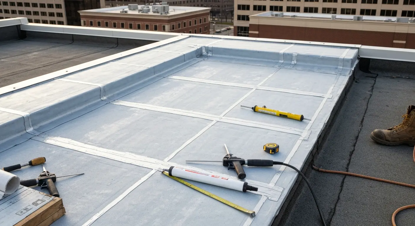 Commercial roof leak repair near Springfield downtown