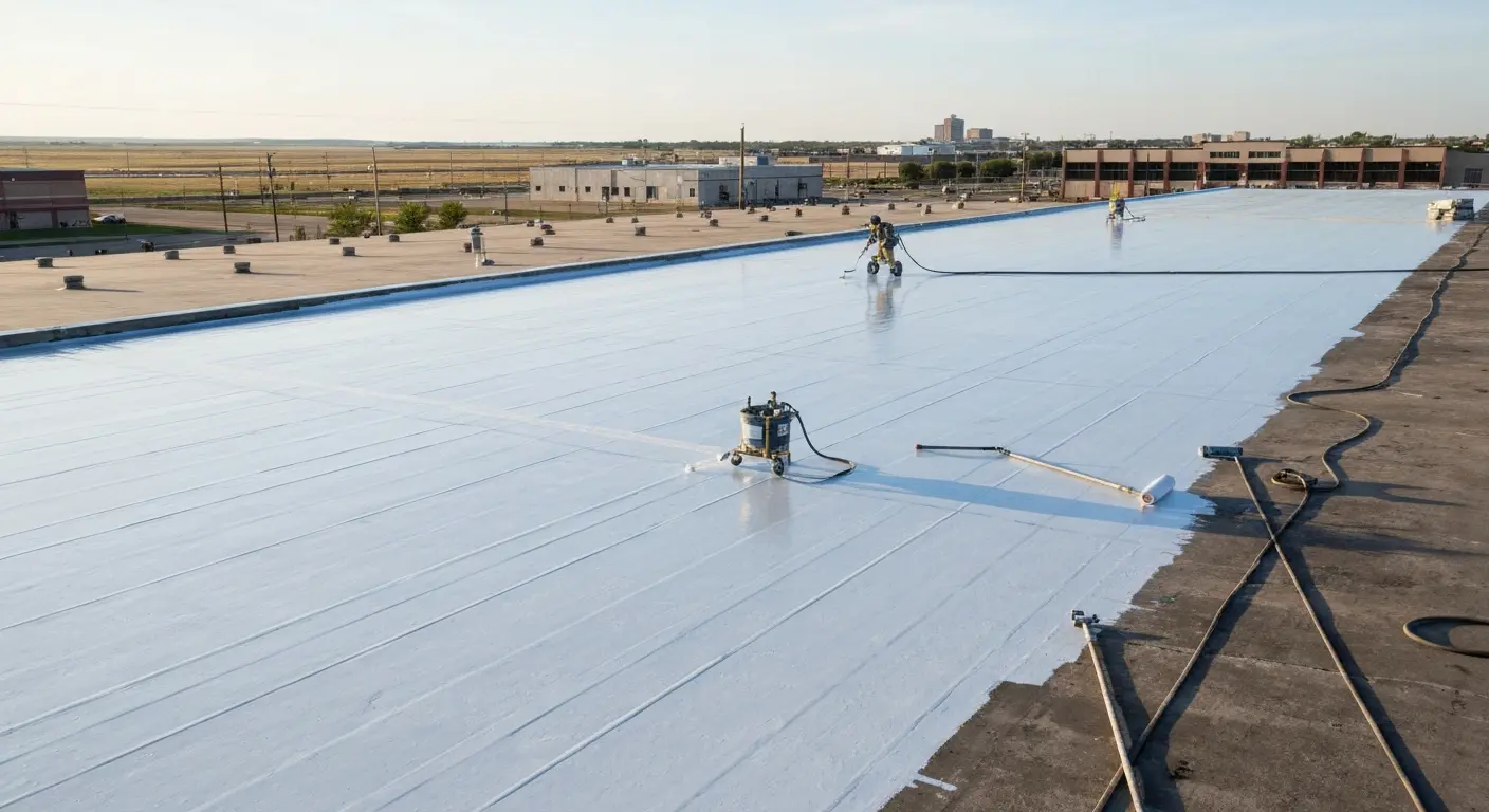 Silicone membrane roof coating