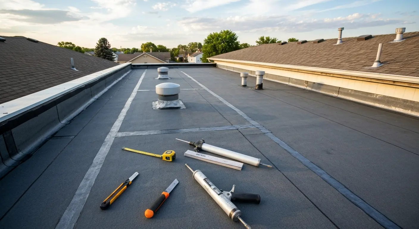 Flat roof waterproofing project