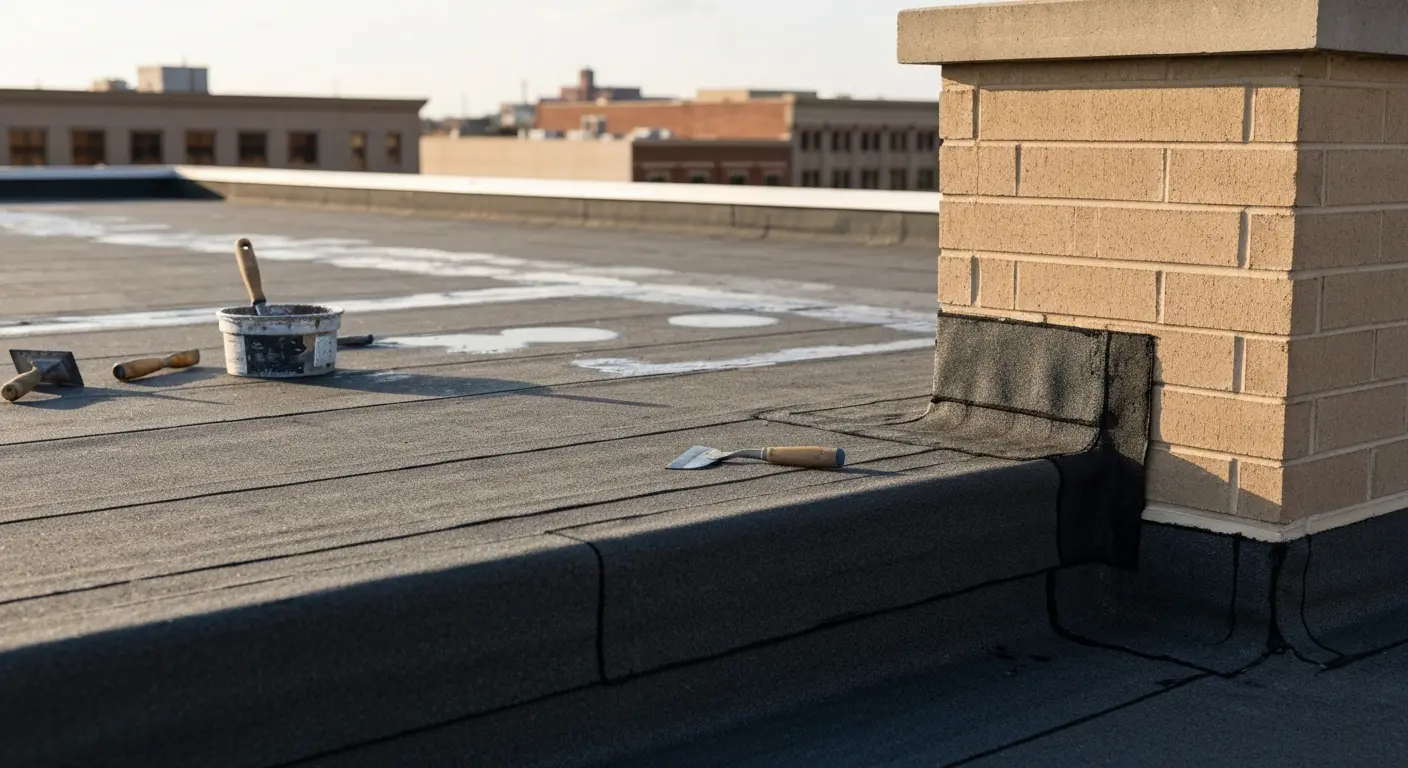 Flat roof leak repair in Fort Smith