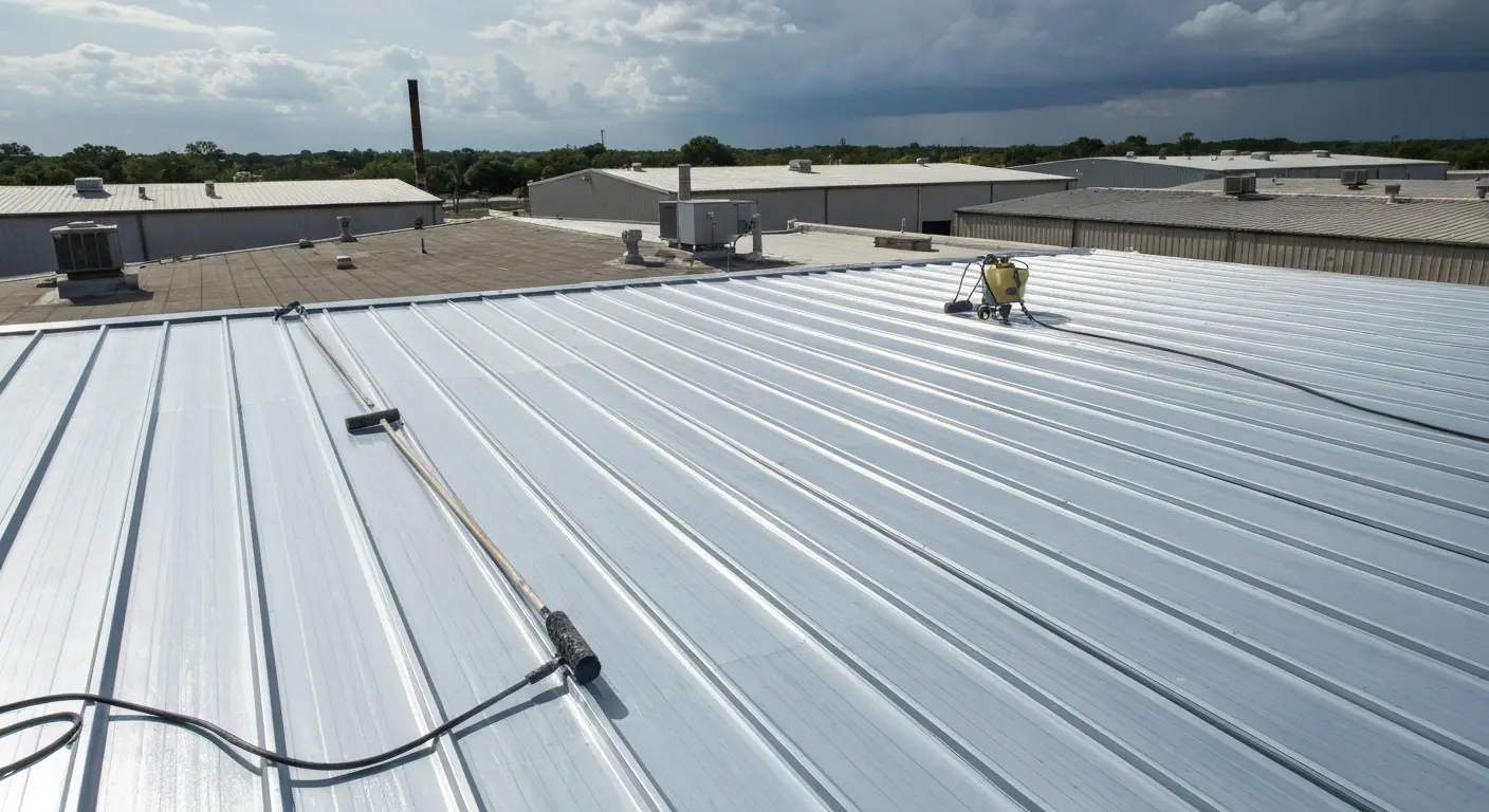 Metal roof coating system