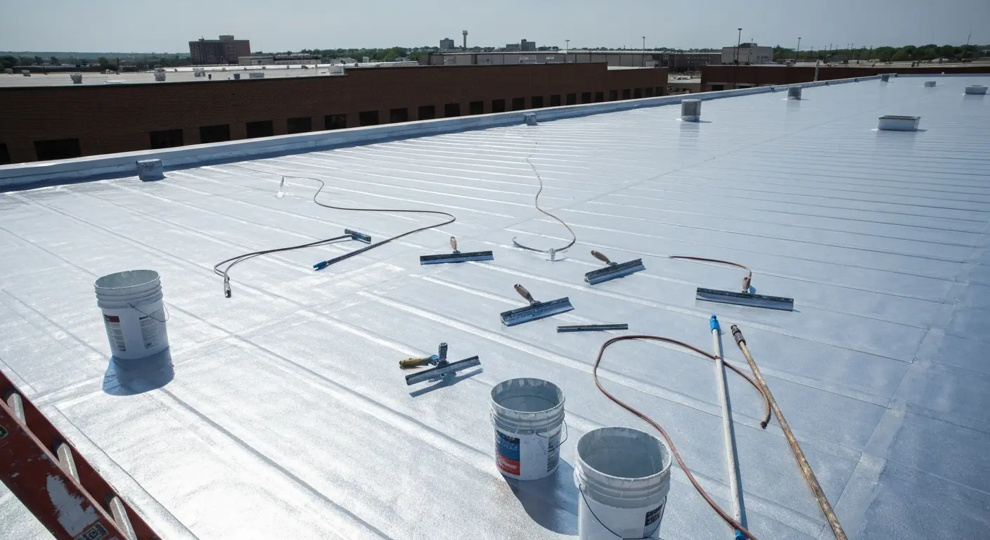 Reflective roof coating