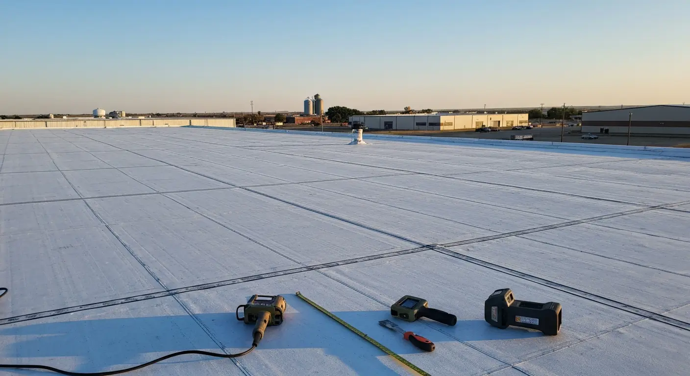 TPO membrane roofing installation