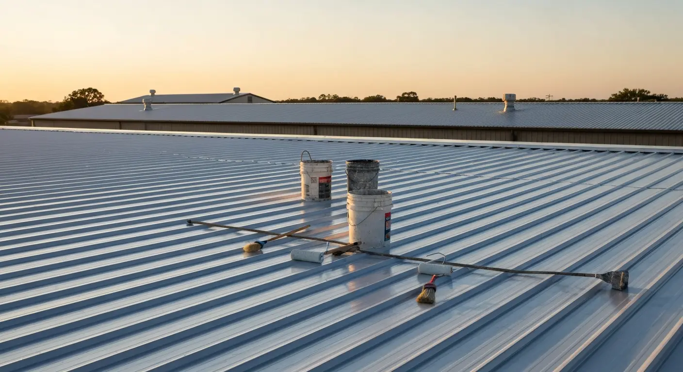 Metal roof coating service