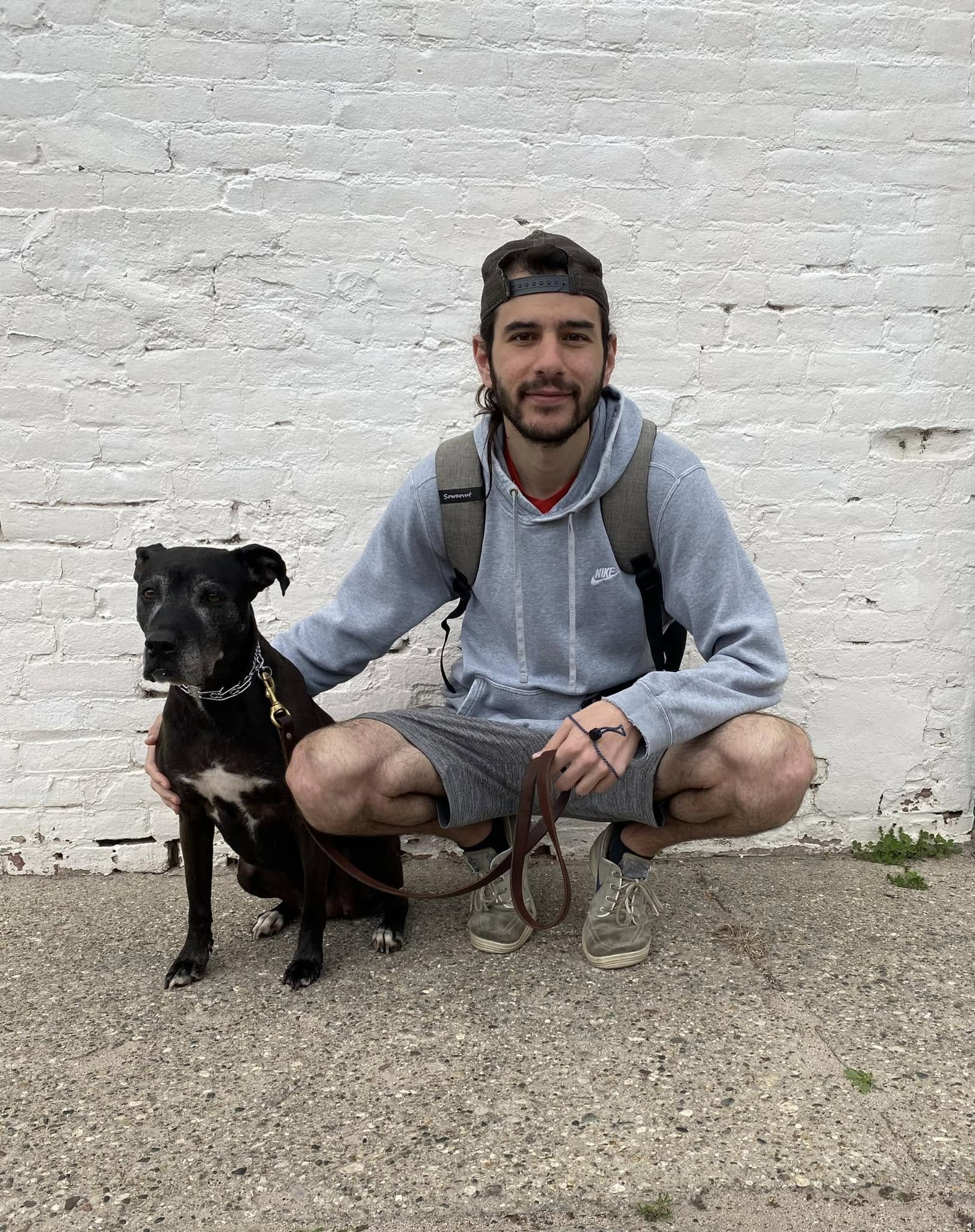 One Big Game trainer with client dog