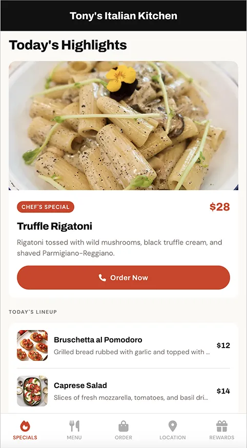 Customer microsite