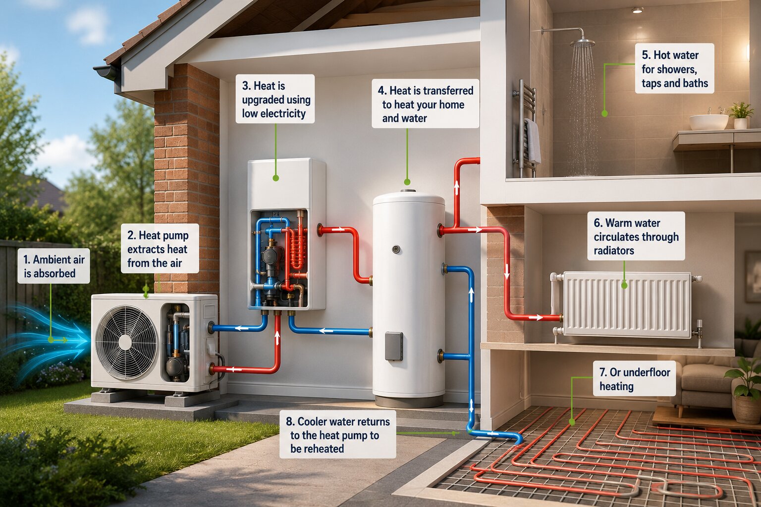 air source heat pump working air source heat pump working