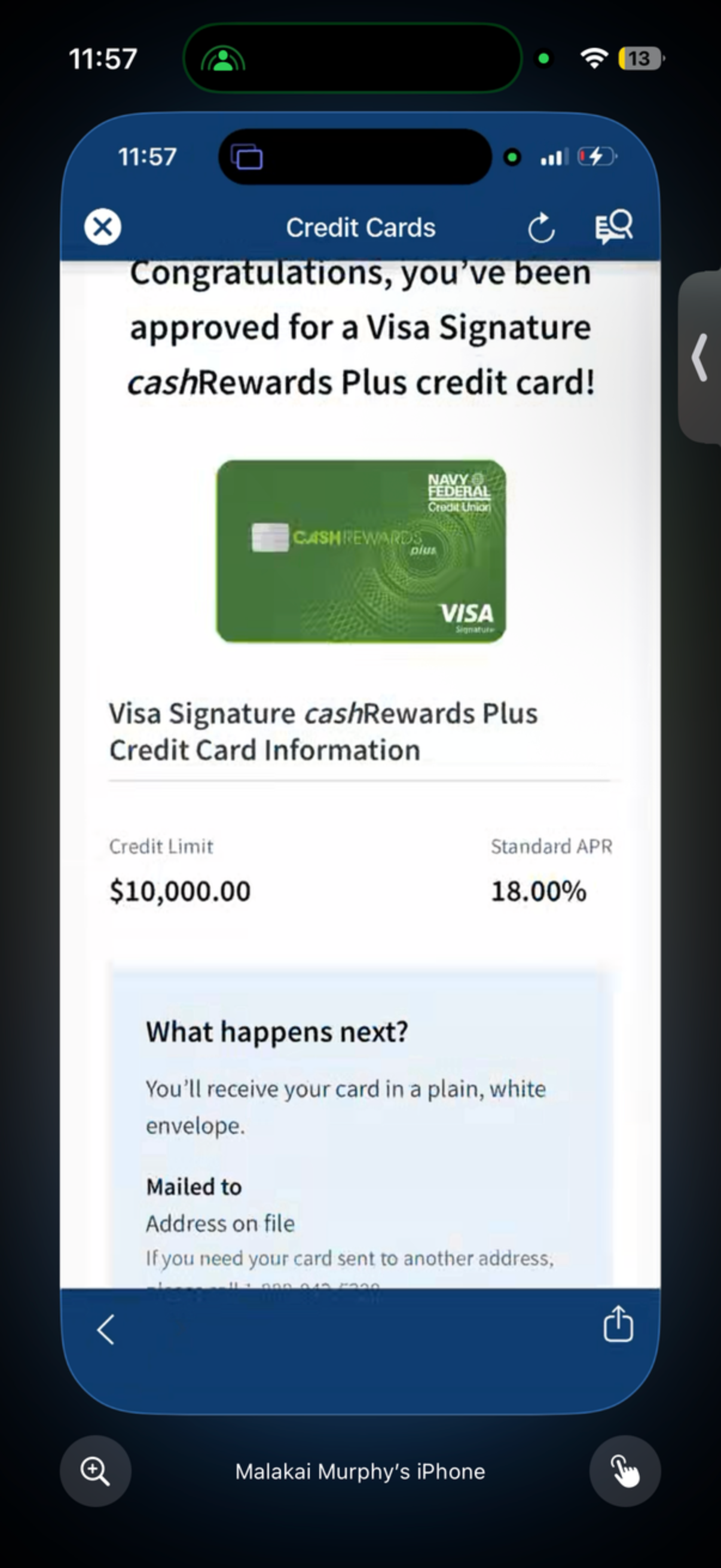 Client approval screenshot