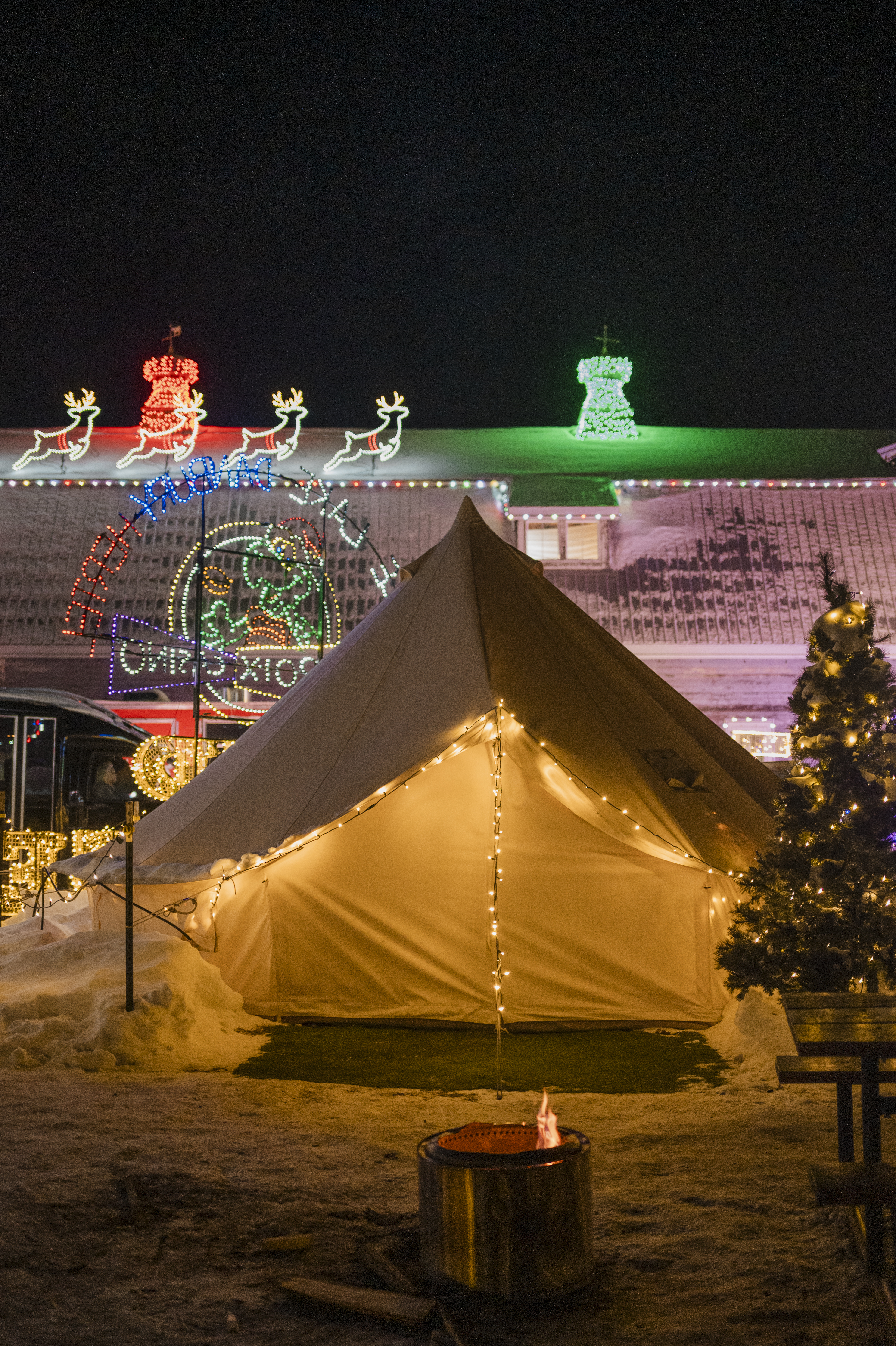 Inside a VIP tent at Miracle at Big Rock