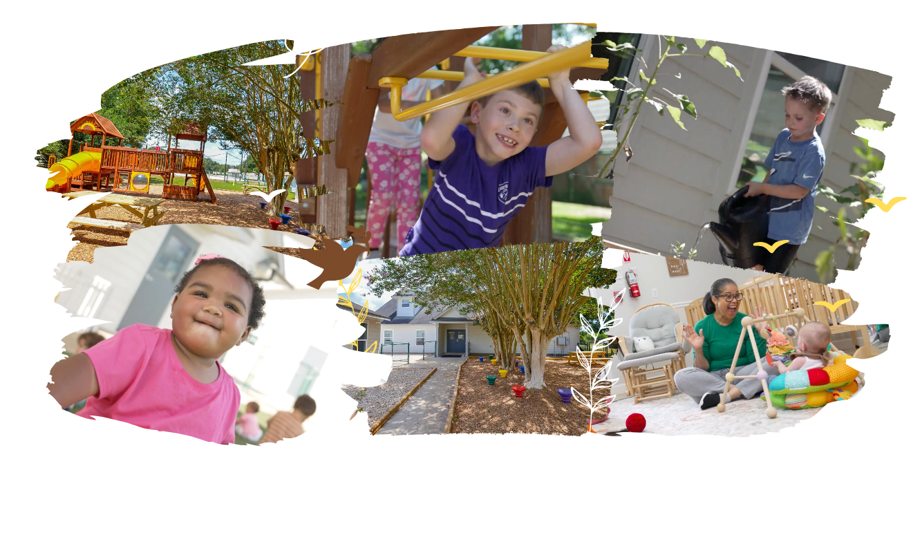 children playing in daycare center