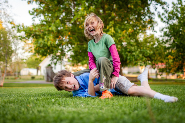 Children playing outdoors