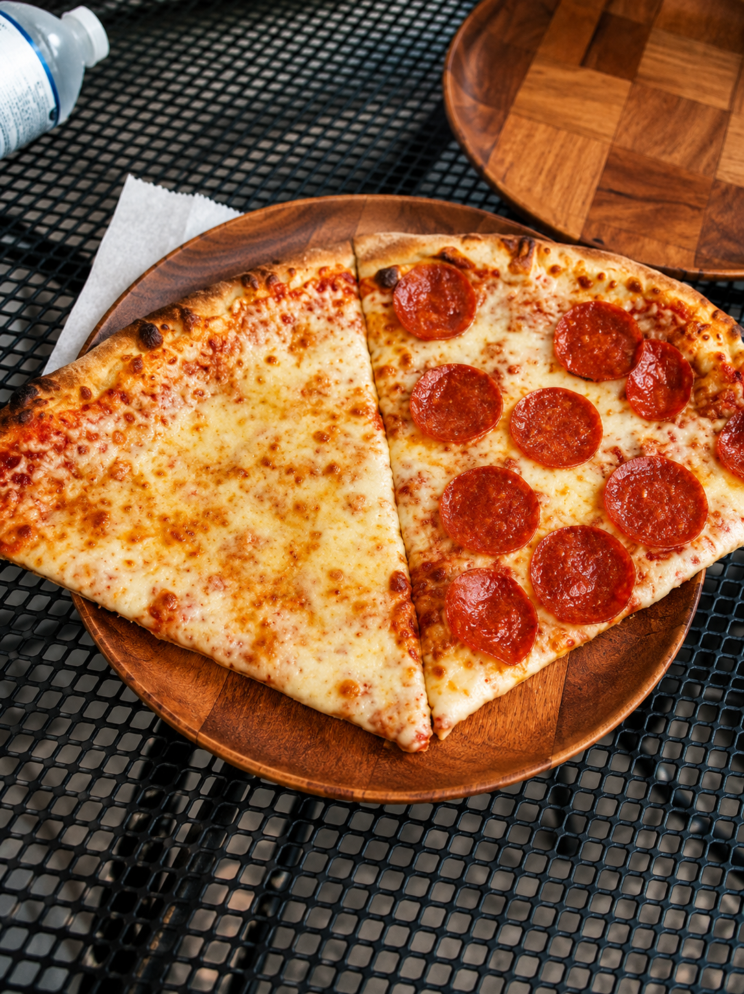 Hand tossed pizza dough being prepared at Fronte Pizza