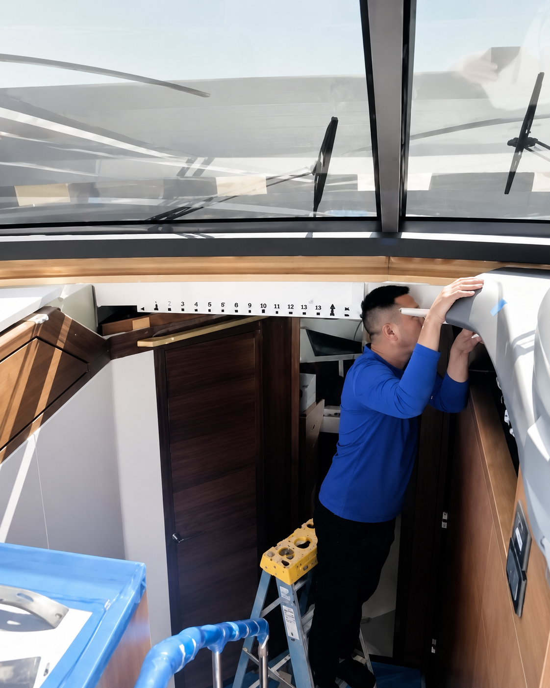 Yacht interior seating after refresh