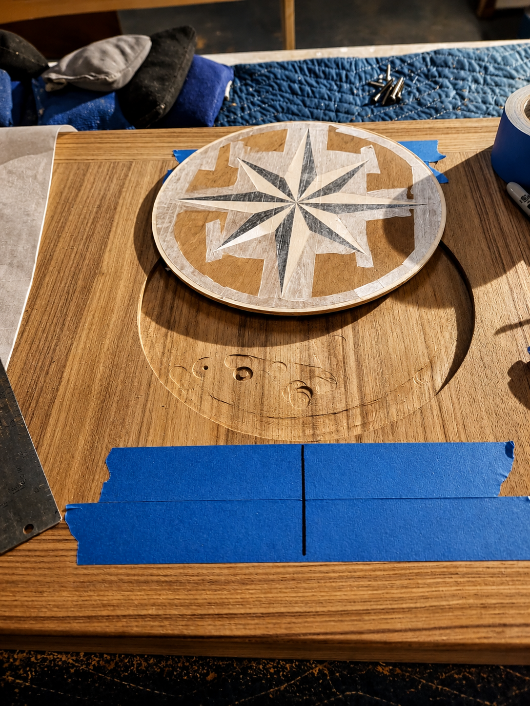 Veneer and panel refinishing detail