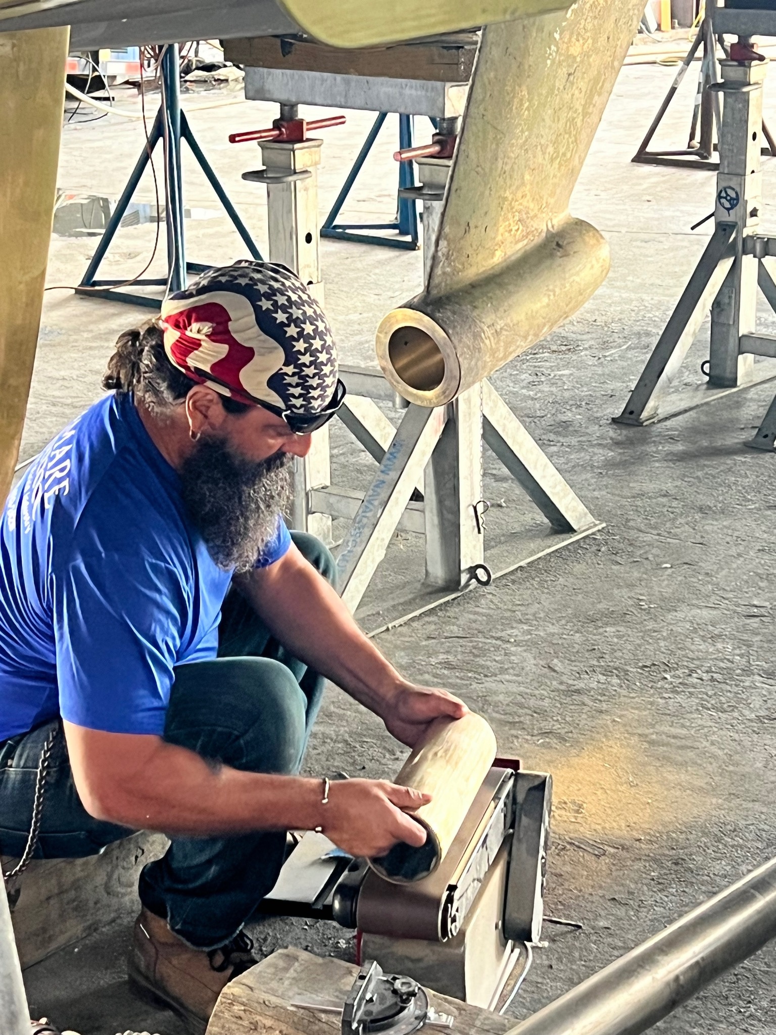 Diagnosing a running gear vibration at haul-out