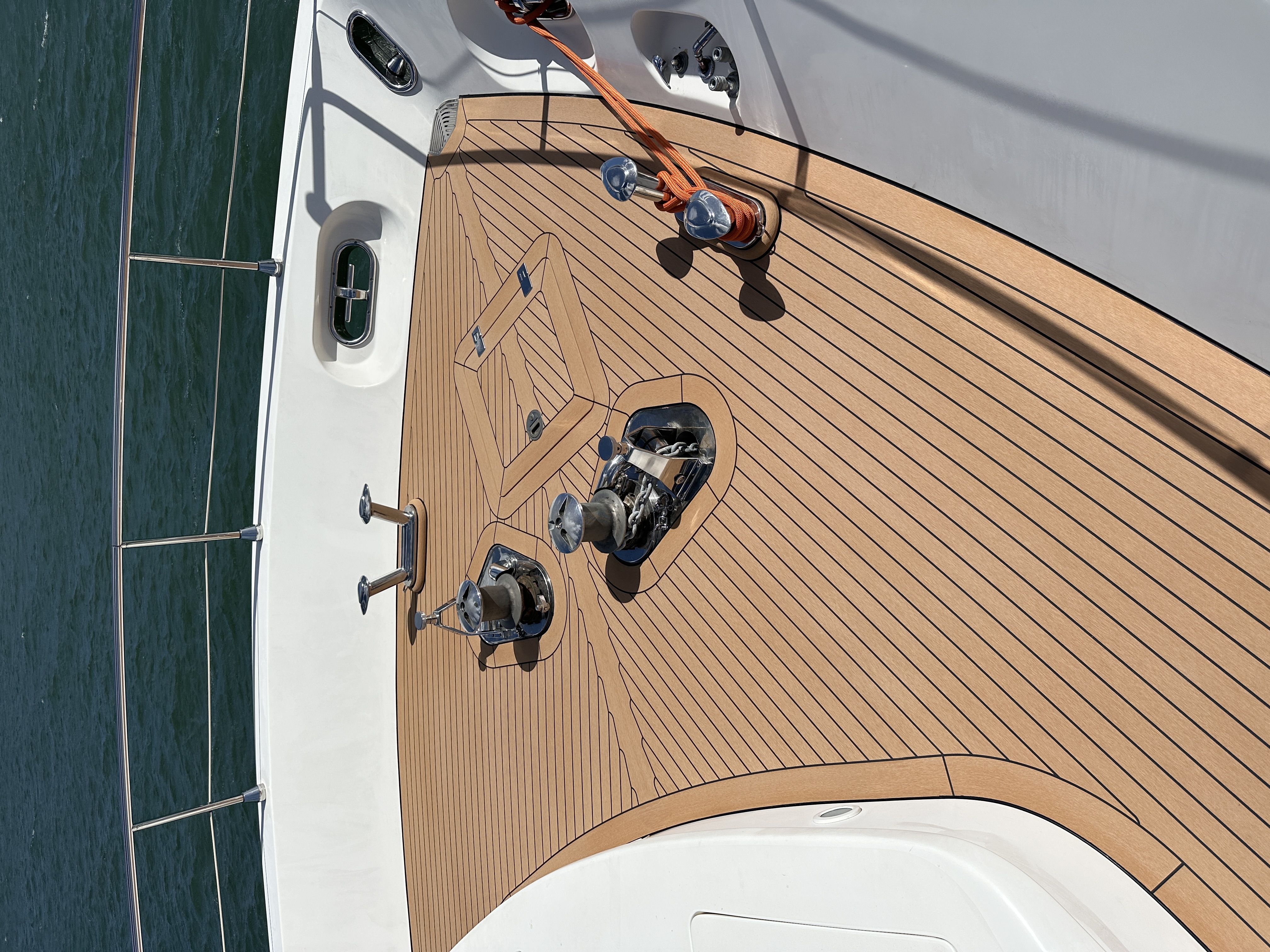 Nordeck foredeck from above, cast and laid to plan