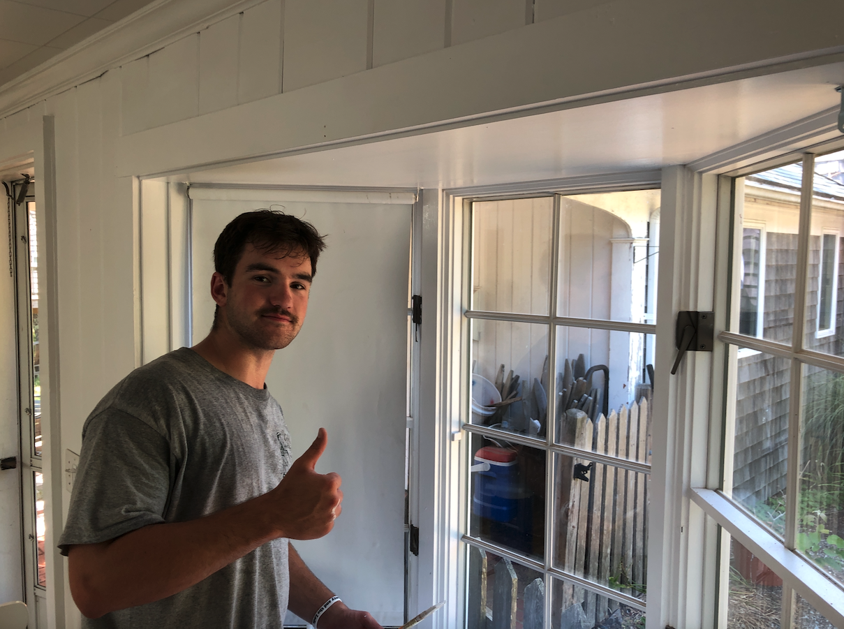 On the job — painting