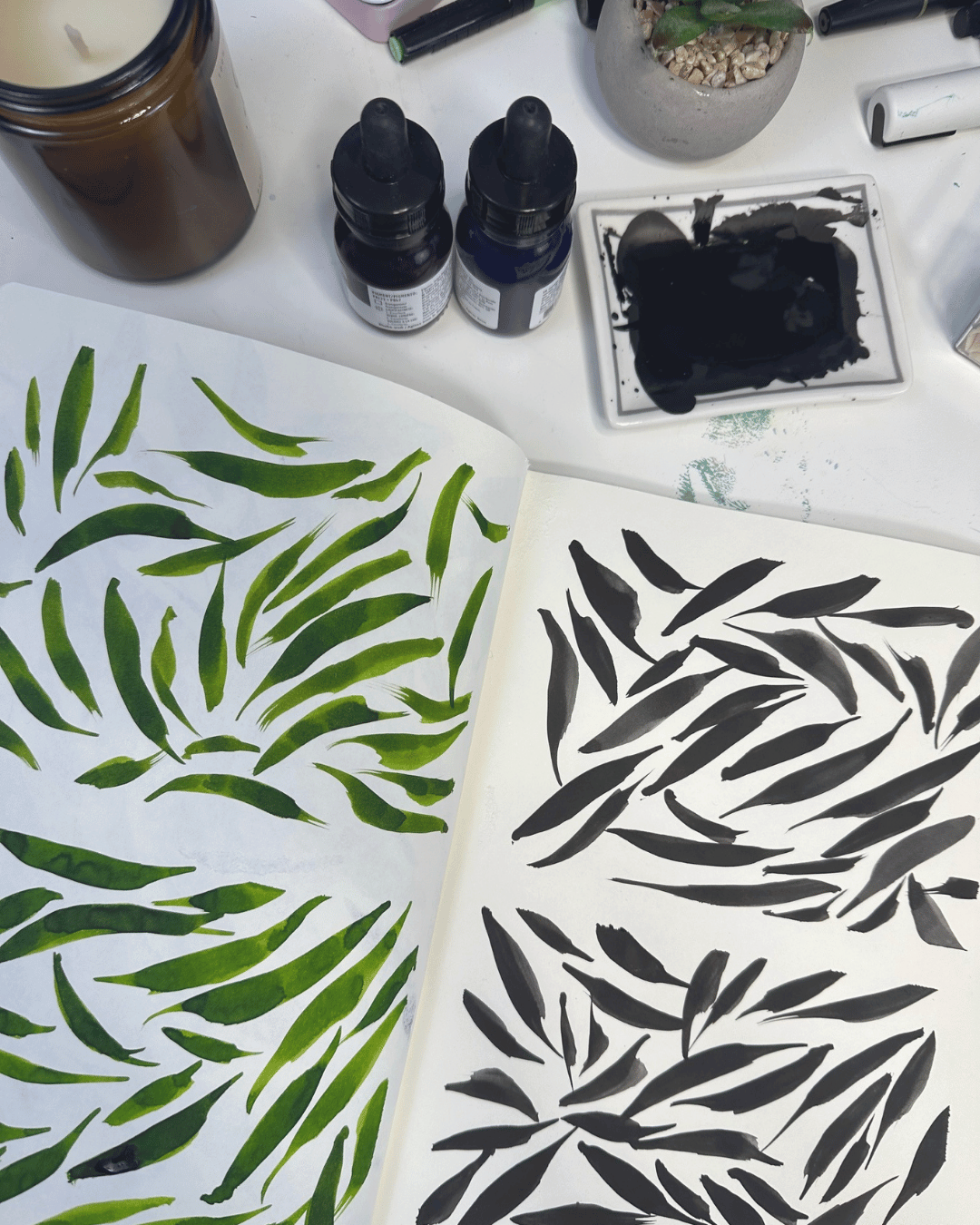 A peaceful painting practice in real life