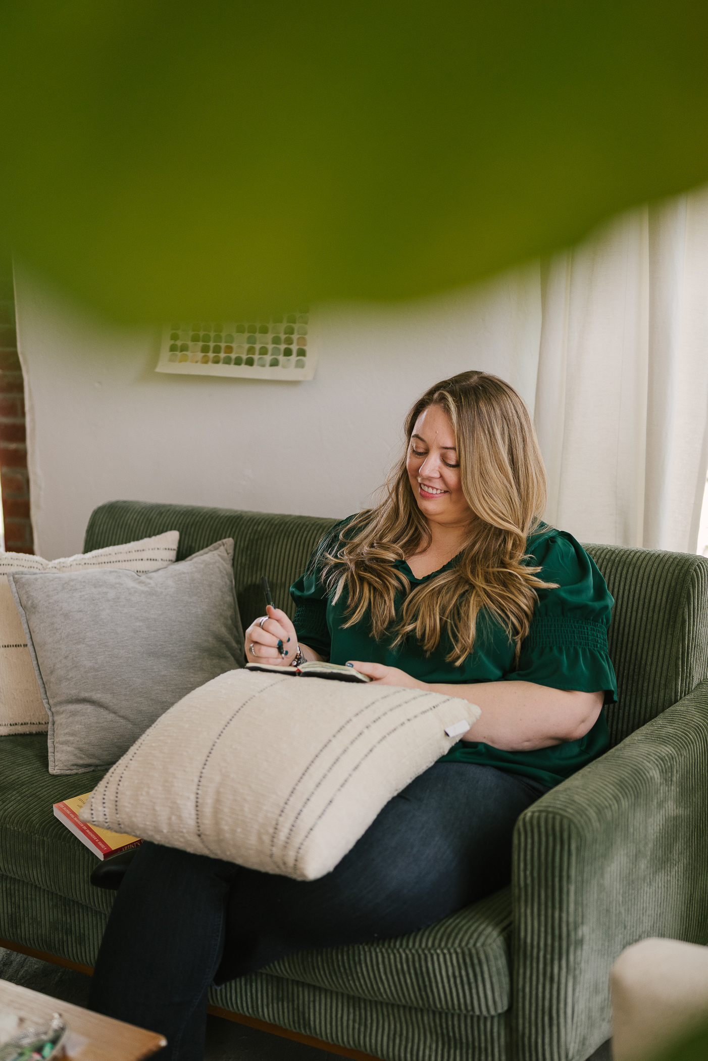 Journaling with a warm drink
