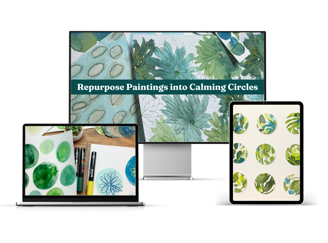 How to Repurpose Paintings into Calming Circles